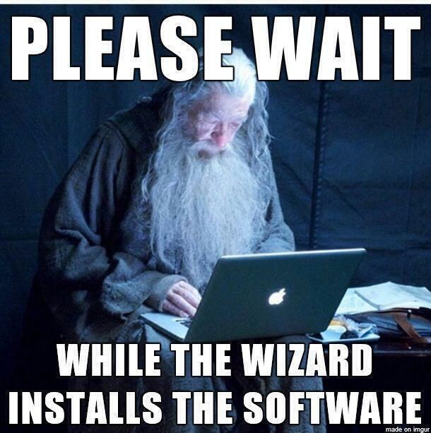 Gandalf Meme "Wizard Installs the Software"