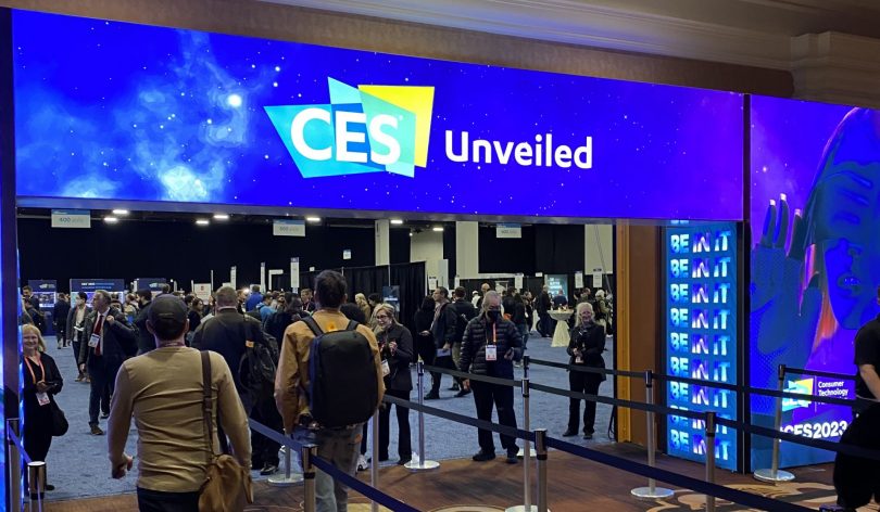 Entrance to CES 2023 Unveiled at the Venetian in Las Vegas, NV