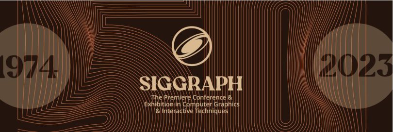 Special 50th birthday logo of Siggraph 2023