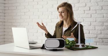 Woman working on Tech for Good environmental projects